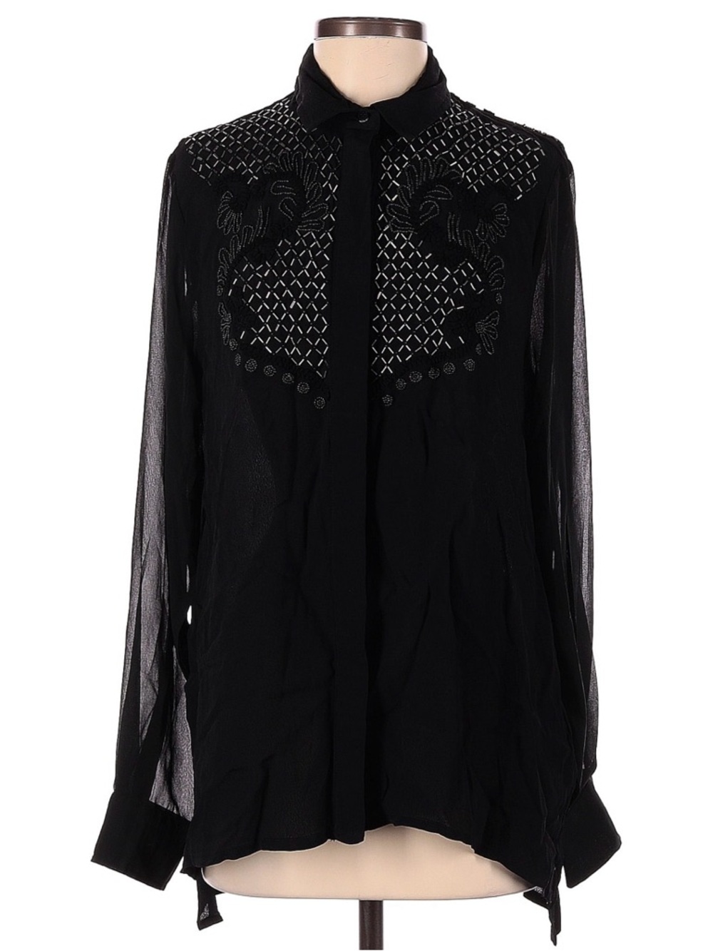 Religion beaded and embroidered blouse